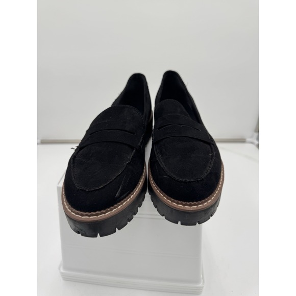 Jellypop Shoes - Jellypop Paris Women's Sz 11m Chunky Black Suede Platform Loafers Lug Sole